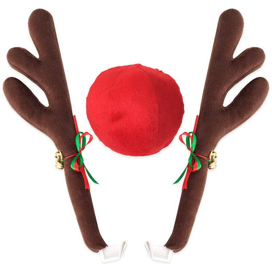 Reindeer Car Antlers and Nose Decoration Set Xmas Jingle Bells 20 sets