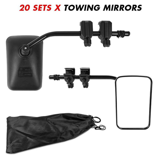 Towing Mirrors Clip on Multi Fit Clamp On Towing Caravan 4X4 Trailer 4WD 20 Pairs