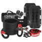 X-BULL 4WD Recovery Kit 15PCS Winch Recovery track Kinetic Rope Snatch Strap 4X4