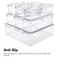 GOMINIMO 10 Pack Clear Stackable Fridge Organiser Bins with Lids (Transparent)