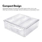 GOMINIMO 10 Pack Clear Stackable Fridge Organiser Bins with Lids (Transparent)