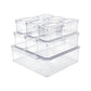 GOMINIMO 10 Pack Clear Stackable Fridge Organiser Bins with Lids (Transparent)