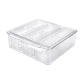 GOMINIMO 10 Pack Clear Stackable Fridge Organiser Bins with Lids (Transparent)