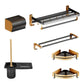 Gominimo Bathroom Wall Mount Black Gold Accessories Set (G)