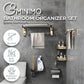 Gominimo Bathroom Wall Mount Black Gold Accessories Set (G)