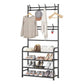 GOMINIMO Clothes Rack with Shoe Rack Shelves (Black)