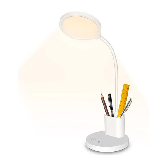 GOMINIMO Desk Lamp With Pen And Phone Holder (White)