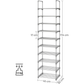 SONGMICS 10-Tier Metal Shoe Rack Customizable Design Grey