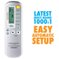 Universal Aircon Remote Replacement Silver - AC Air Conditioner Control 1 in 1000 Brands