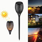 51 LED Bulbs Torch Solar Garden Outdoor Flame Dancing Flickering Light Auto Lamp