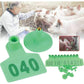 1-100 Cattle Number Ear Tags Set - Green Pig Sheep Goat Livestock Label