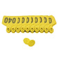 1-100 Cattle Number Ear Tag 6x7cm Set -Medium Yellow Cow Sheep Livestock Label