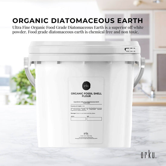 1.4Kg Organic Fine Diatomaceous Earth Tub - Food Grade Fossil Shell Flour Powder