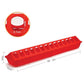 50cm Long Poultry Feeder Chicken Feeding Trough Red Plastic Flip Top Container