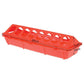 30cm Long Poultry Feeder Feeding Trough Chicken Chick Red Plastic Flip Top Container