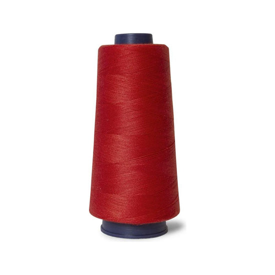 1x Red Sewing Overlocker Thread - 2000m Hemline Polyester Overlocking Spools