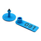 1-100 Cattle Number Ear Tags Set 5x2cm - Blue Small Cow Sheep Pig Livestock Label