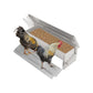 8L Automatic Chook Chicken Feeder Poultry Auto Treadle Aluminium Metal Coop