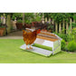 8L Automatic Chook Chicken Feeder Poultry Auto Treadle Aluminium Metal Coop