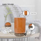 USB Himalayan Salt Lamp - Cylinder Carved Shape Pink Crystal Rock LED Light