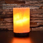 USB Himalayan Salt Lamp - Cylinder Carved Shape Pink Crystal Rock LED Light