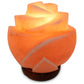 12V 12W Rose Himalayan Pink Salt Lamp Carved Flower Rock Crystal Light Bulb On/Off