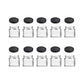 10x 300ml Flint Glass Jars + Twist Lids - Round Food Cosmetic Packing Containers