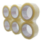 6x Clear Hotmelt Packaging Tape 48mmx75m Heavy Duty Shipping Packing Adhesive