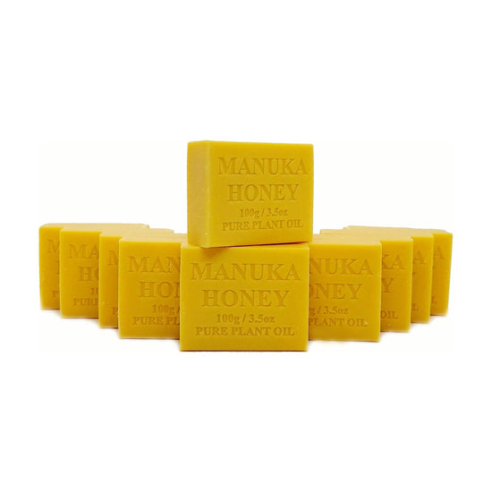 10x 100g Plant Oil Soap Manuka Honey Scent Pure Vegetable Base Bar Australian