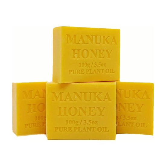 4x 100g Plant Oil Soap Manuka Honey Scent Pure Vegetable Base Bar Australian