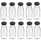 10x 1L Flint Glass Jars + Twist Finish Lids - Round Food Storage Preserving