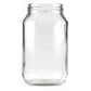 10x 1L Flint Glass Jars + Twist Finish Lids - Round Food Storage Preserving