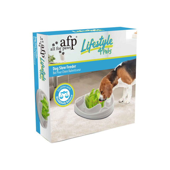 Dog Slow Feeder Bowl - Interactive Puzzle Anti Gulp Puppy Eating Maze AFP Pet