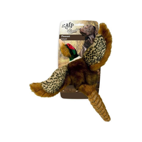 Dog Plush Toy - Pheasant Squeaky Interactive Small Life Like Bird - Puppy Play