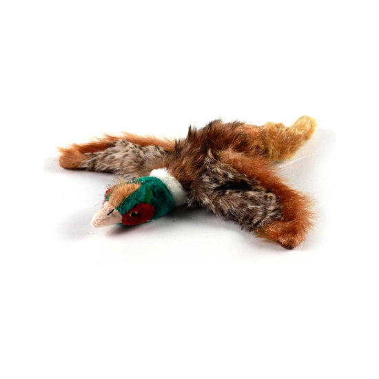 Dog Plush Toy - Pheasant Squeaky Interactive Small Life Like Bird - Puppy Play