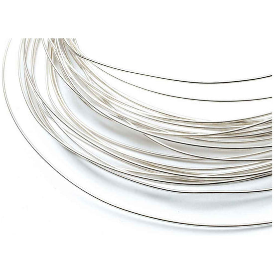 1m Sterling Silver 0.4mm - Medium Round Wire Rod 26 Gauge Fine Jewellery