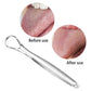 Stainless Steel Tongue Scraper Cleaner Oral Hygiene Reduce Bad Breath Metal Tool