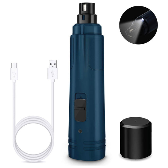 LED Light Pet Nail Grinder Dog Cat Electric Trimmer 2 Speed Rechargeable Filer