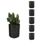 6 Pck 1 Gallon Fabric Flower Pots 3.8L Garden Planter Bags Black Felt Root Pouch