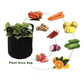 6 Pck 10 Gallon Fabric Flower Pots 38L Garden Planter Bags Black Felt Root Pouch