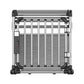 Aluminium Dog Travel Crate 56x65x77cm - Medium Pet Car Transport Cage Kennel Box