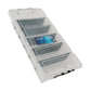 Under Bed 6 Compartment Storer with Wheels 27L Container Tub Storage Unit
