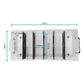 Under Bed 6 Compartment Storer with Wheels 27L Container Tub Storage Unit