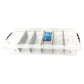 Under Bed 6 Compartment Storer with Wheels 27L Container Tub Storage Unit