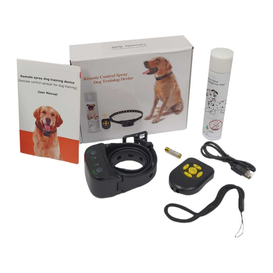 Dog Bark Collar - Automatic + Remote Citronella Rechargeable Mist Spray Training