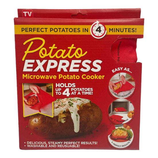 Microwave Potato Cooker - Reusable Perfect Potato Baked Steaming Express Sleeve