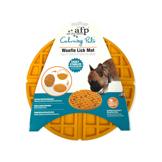 Dog Woofle Lick Mat - Food and Treat Sticky Slow Feeder Pad - Calming Toy