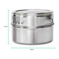 150g Magnetic Spice Jar Stainless Steel Tin - Herb Seasoning Storage Container