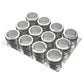 12 Magnetic Spice Jar Tins and Steel Plate - 150g Seasoning Storage Containers