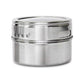 9 Magnetic Spice Jar Tins and Steel Rack - 150g Seasoning Storage Containers